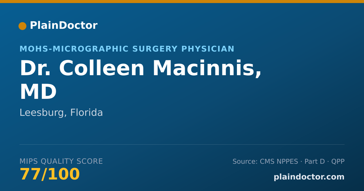 Shareable card for Colleen Macinnis, MD - MOHS-Micrographic Surgery Physician, Leesburg, FL