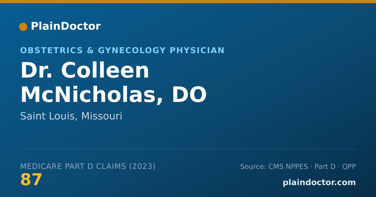 Shareable card for Colleen McNicholas, DO - Obstetrics & Gynecology Physician, Saint Louis, MO