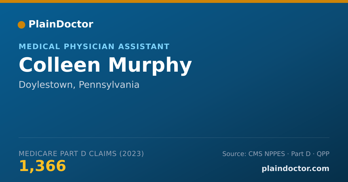 Shareable card for Colleen Murphy - Medical Physician Assistant, Doylestown, PA
