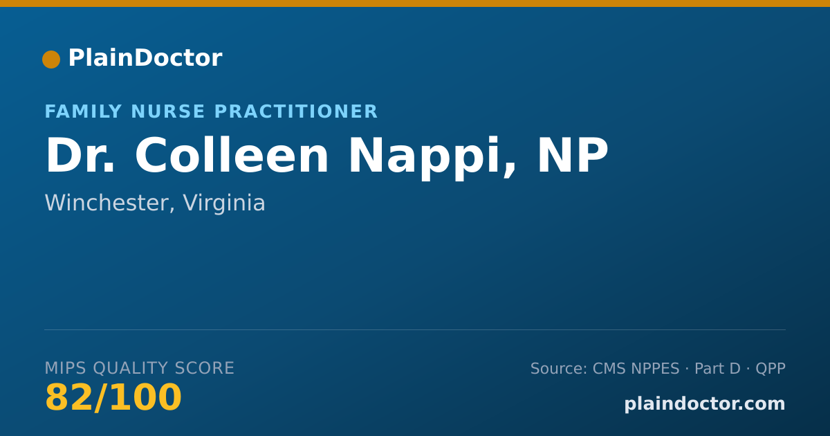 Shareable card for Colleen Nappi, NP - Family Nurse Practitioner, Winchester, VA
