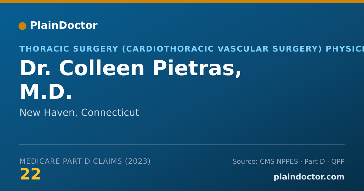 Shareable card for Colleen Pietras, M.D. - Thoracic Surgery (Cardiothoracic Vascular Surgery) Physician, New Haven, CT