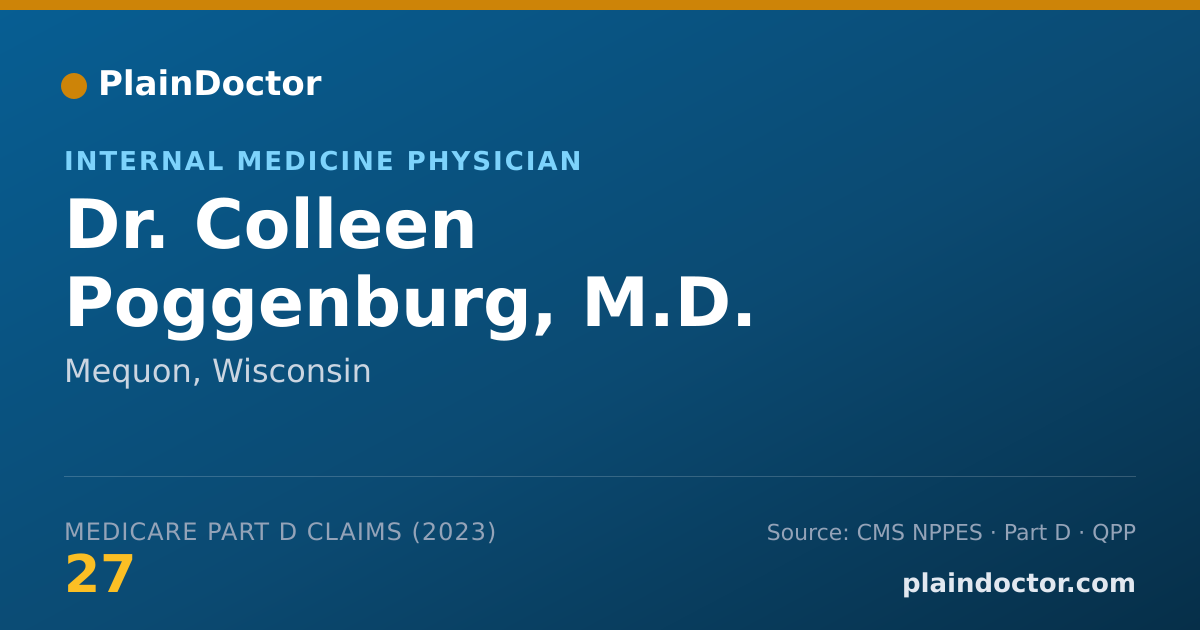 Shareable card for Colleen Poggenburg, M.D. - Internal Medicine Physician, Mequon, WI