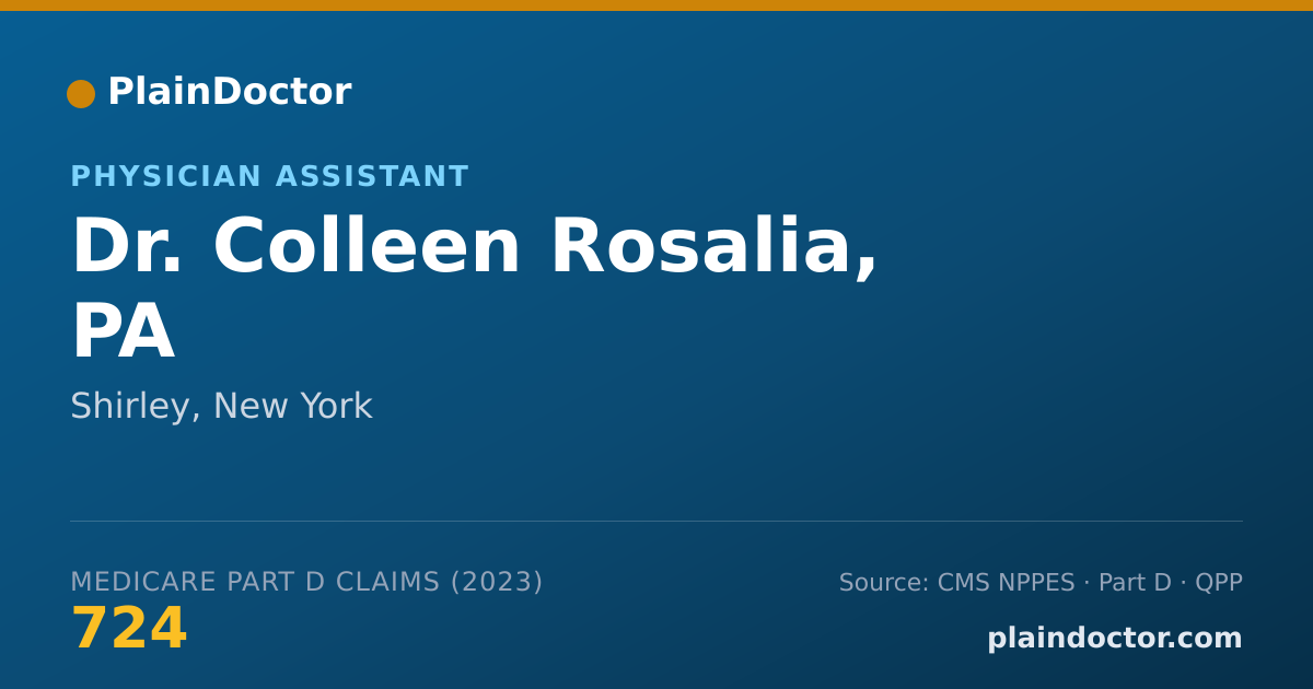 Shareable card for Colleen Rosalia, PA - Physician Assistant, Shirley, NY