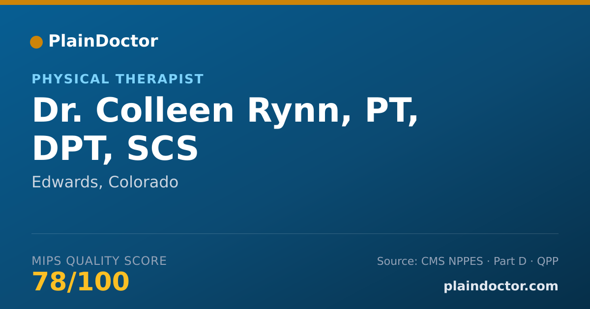 Shareable card for Colleen Rynn, PT, DPT, SCS - Physical Therapist, Edwards, CO