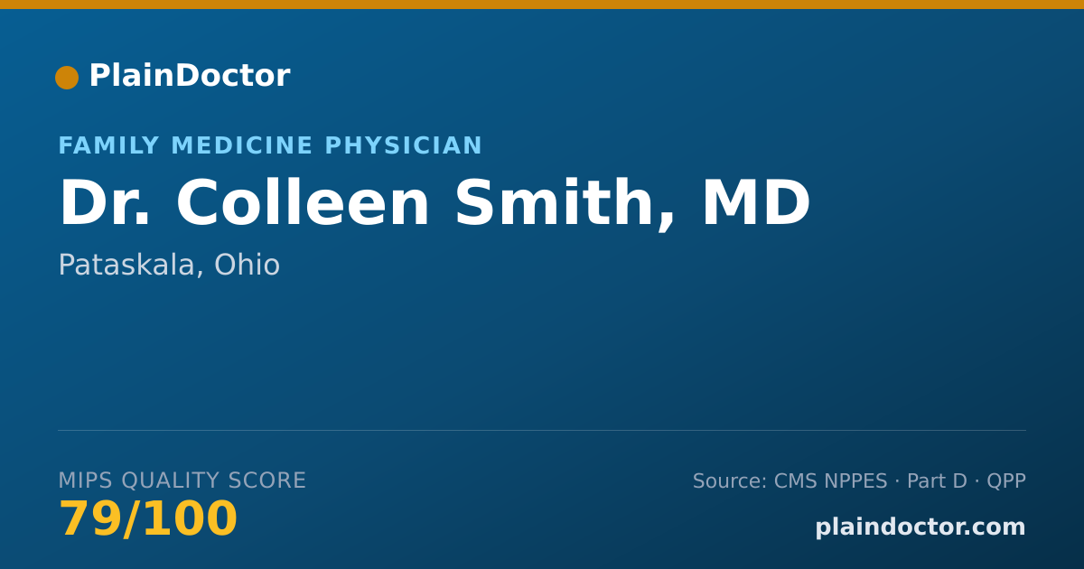 Shareable card for Colleen Smith, MD - Family Medicine Physician, Pataskala, OH