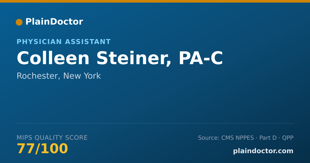 Shareable card for Colleen Steiner, PA-C - Physician Assistant, Rochester, NY