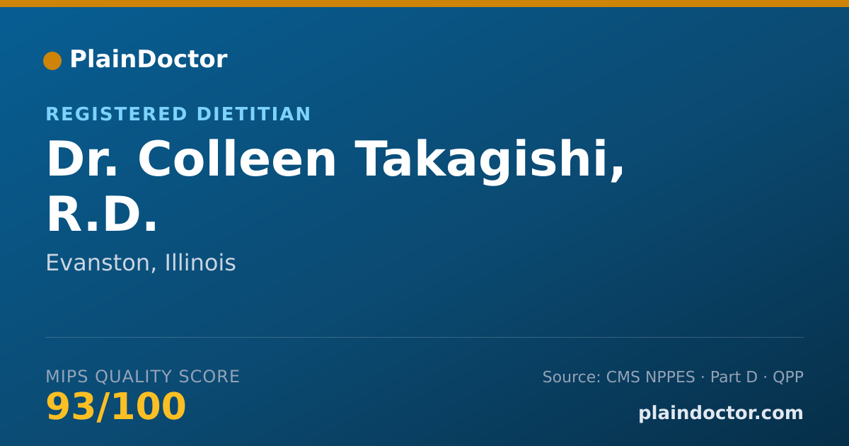 Shareable card for Colleen Takagishi, R.D. - Registered Dietitian, Evanston, IL