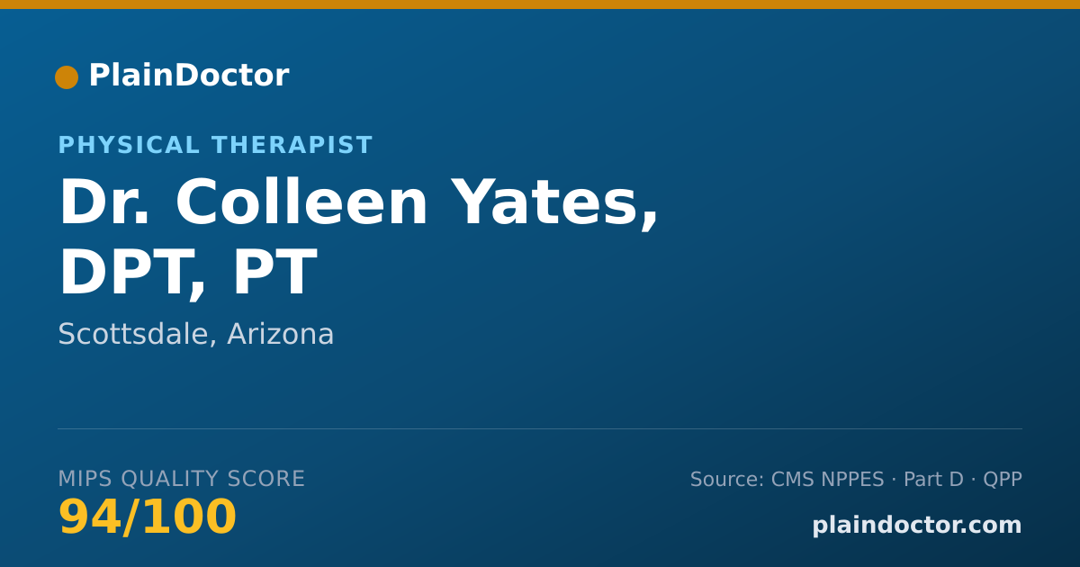 Shareable card for Colleen Yates, DPT, PT - Physical Therapist, Scottsdale, AZ