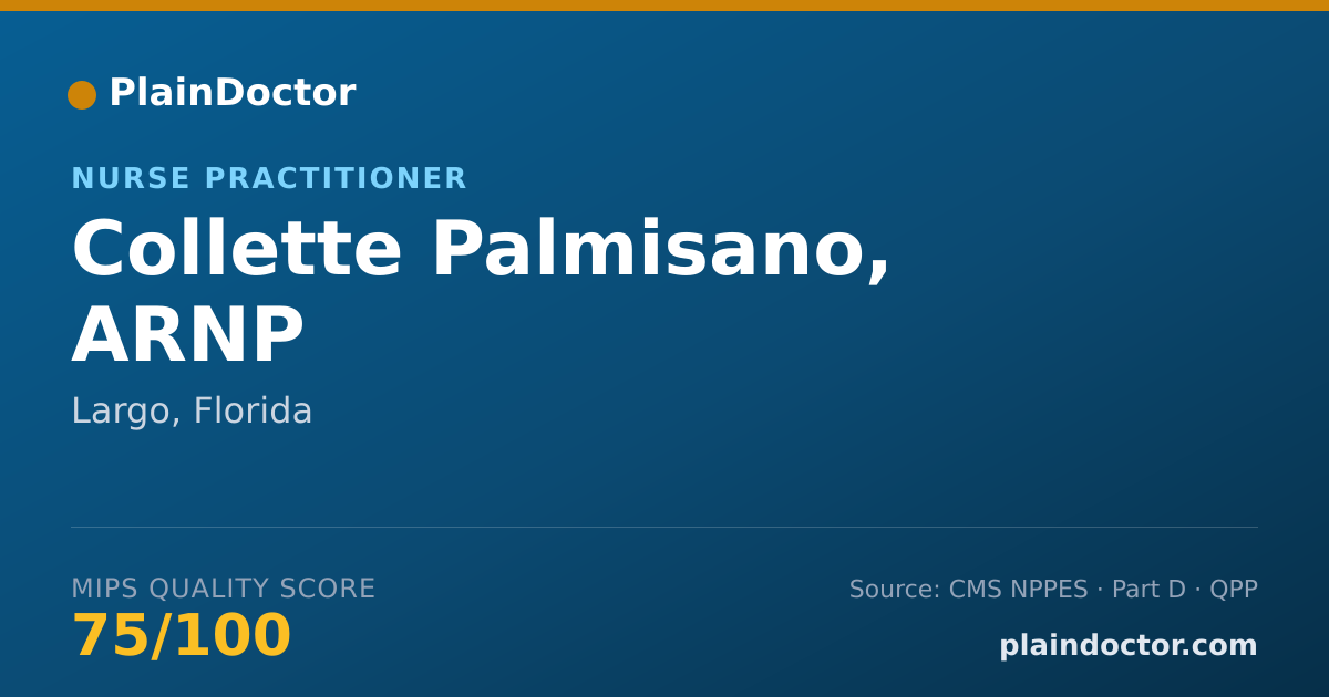 Shareable card for Collette Palmisano, ARNP - Nurse Practitioner, Largo, FL
