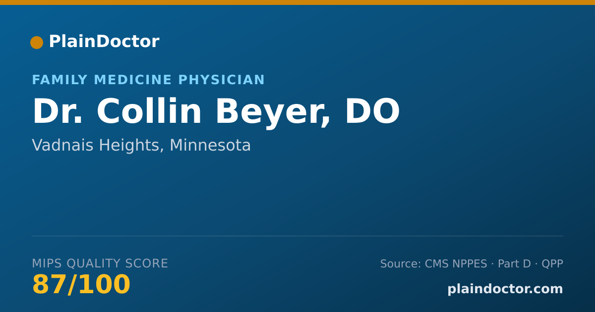 Shareable card for Collin Beyer, DO - Family Medicine Physician, Vadnais Heights, MN