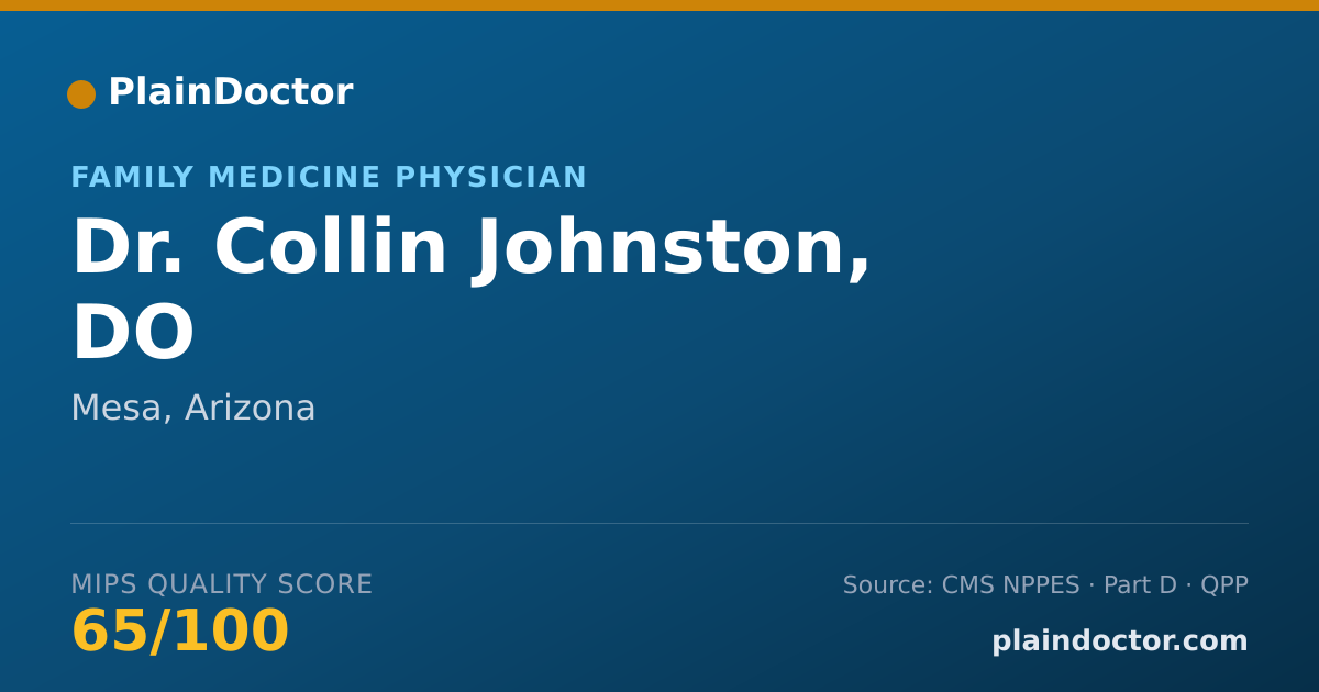 Shareable card for Collin Johnston, DO - Family Medicine Physician, Mesa, AZ