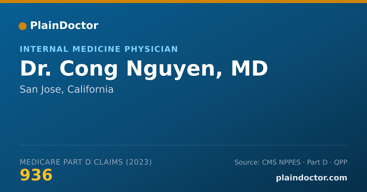 Shareable card for Cong Nguyen, MD - Internal Medicine Physician, San Jose, CA