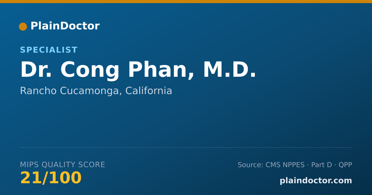 Shareable card for Cong Phan, M.D. - Specialist, Rancho Cucamonga, CA