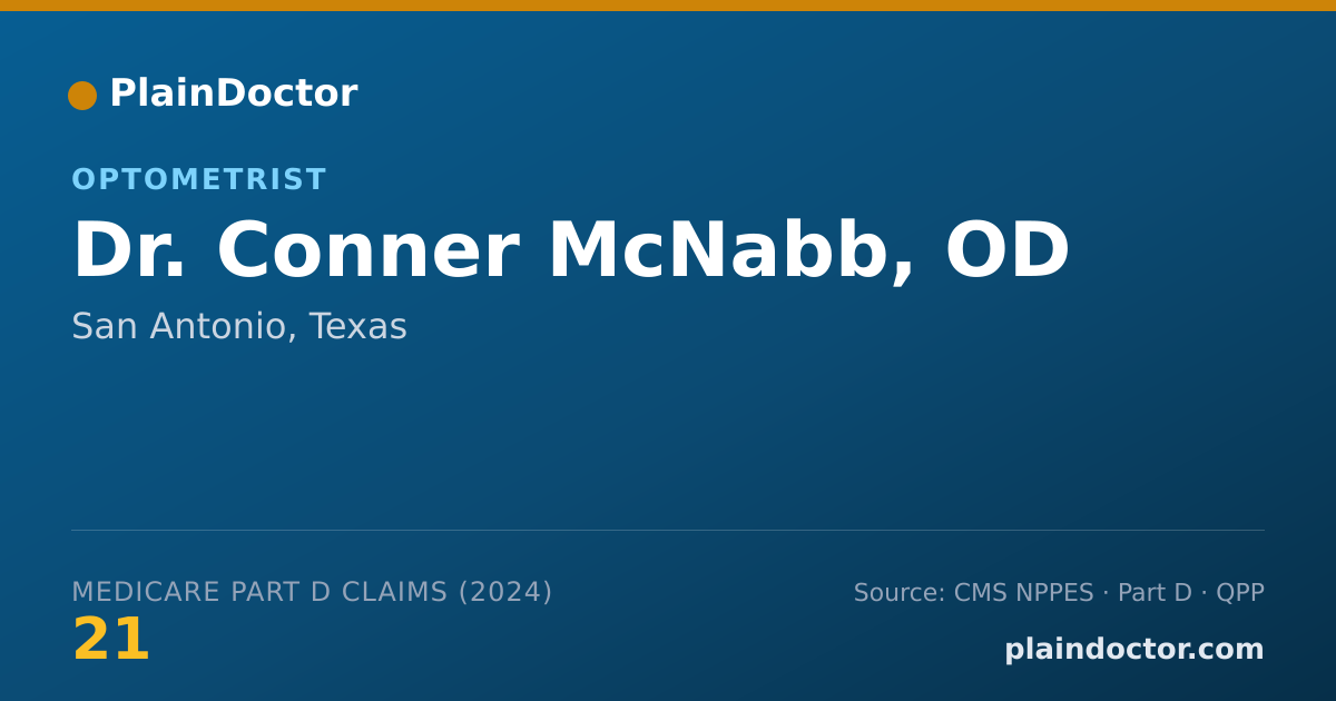 Shareable card for Conner McNabb, OD - Optometrist, San Antonio, TX