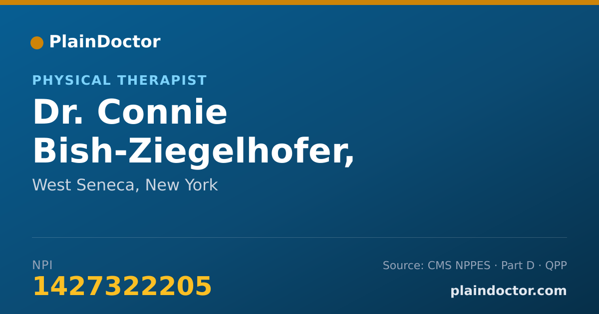Shareable card for Connie Bish-Ziegelhofer, P.T., M.S., D.P.T. - Physical Therapist, West Seneca, NY