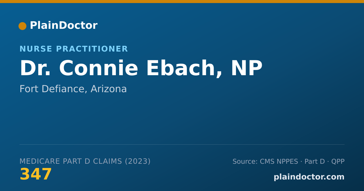 Shareable card for Connie Ebach, NP - Nurse Practitioner, Fort Defiance, AZ