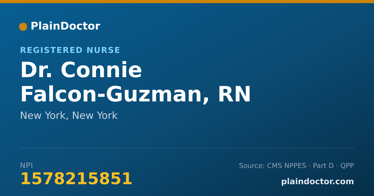 Shareable card for Connie Falcon-Guzman, RN - Registered Nurse, New York, NY