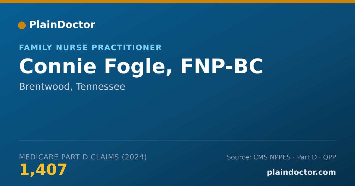 Shareable card for Connie Fogle, FNP-BC - Family Nurse Practitioner, Brentwood, TN