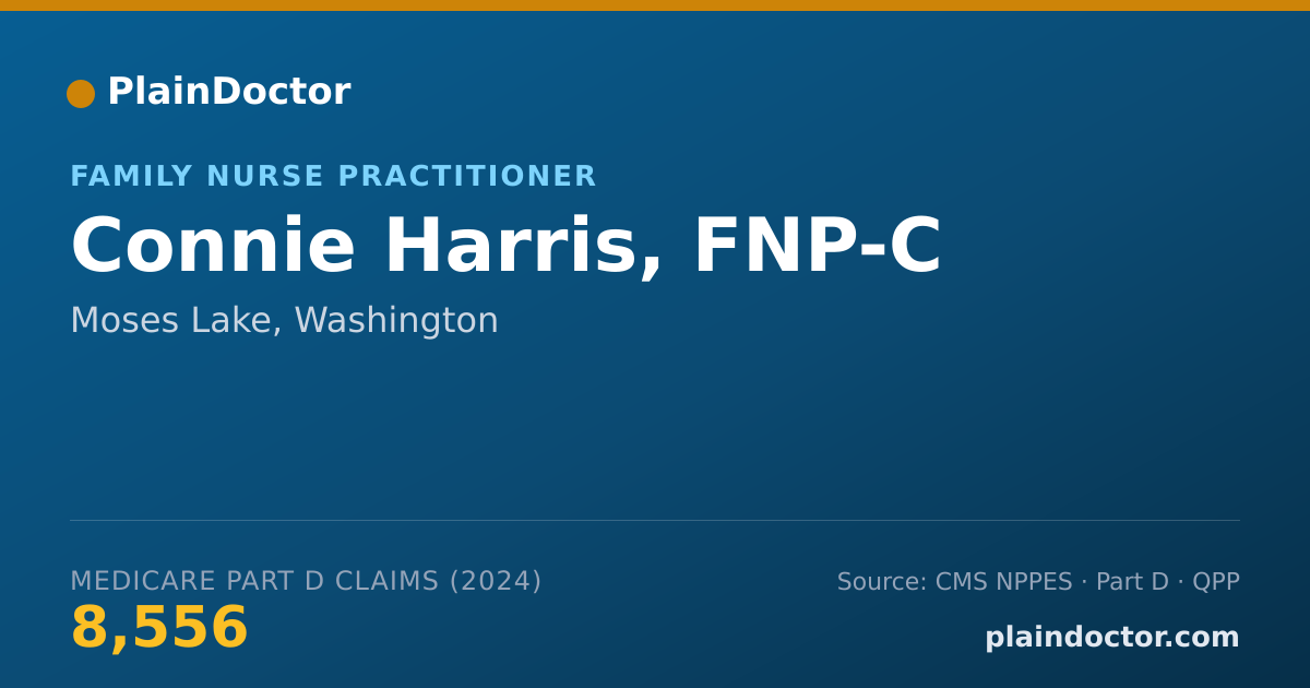 Shareable card for Connie Harris, FNP-C - Family Nurse Practitioner, Moses Lake, WA