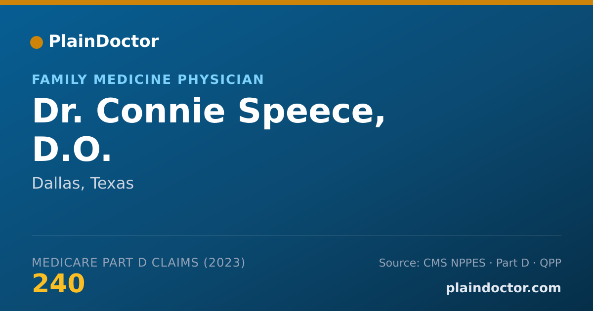 Shareable card for Connie Speece, D.O. - Family Medicine Physician, Dallas, TX