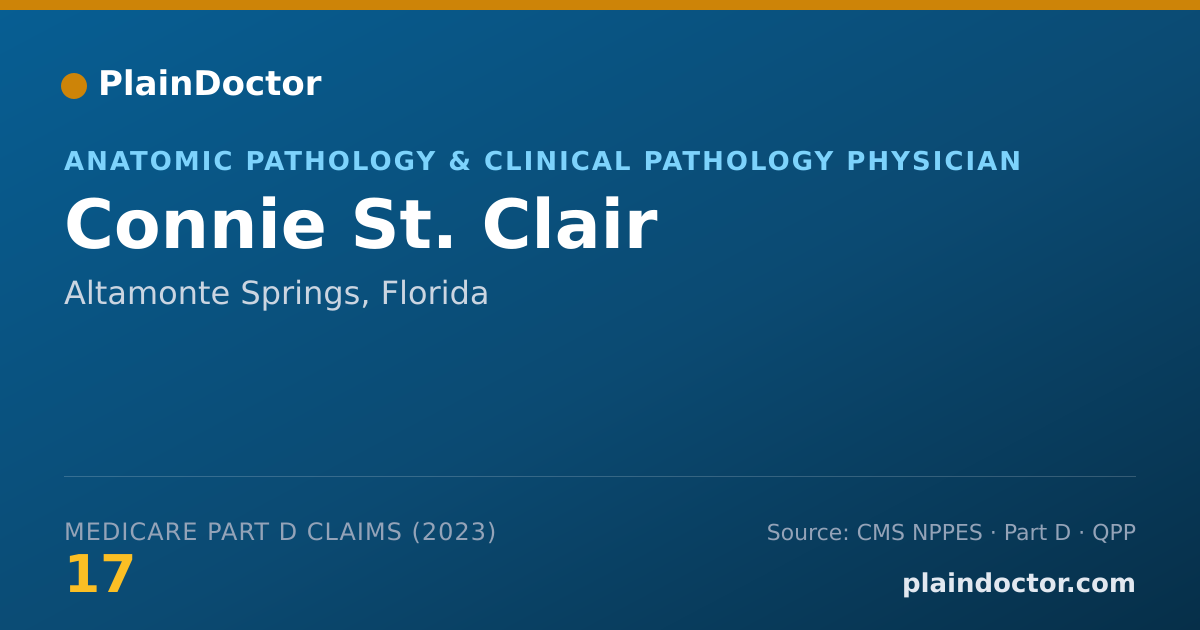Shareable card for Connie St. Clair - Anatomic Pathology & Clinical Pathology Physician, Altamonte Springs, FL