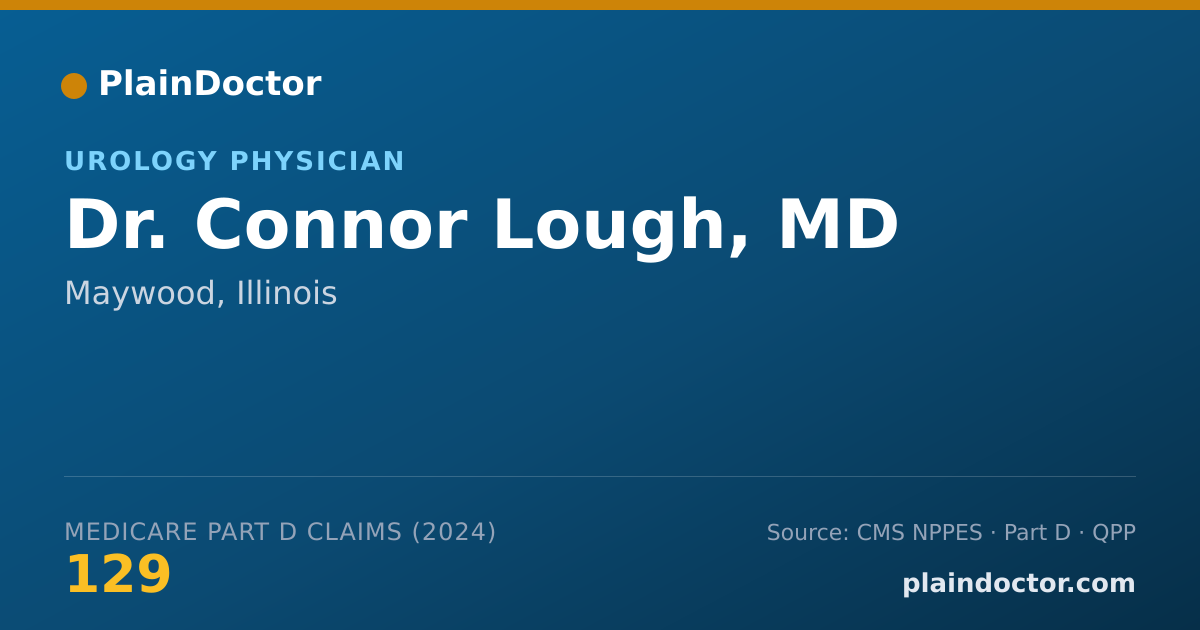 Shareable card for Connor Lough, MD - Urology Physician, Maywood, IL