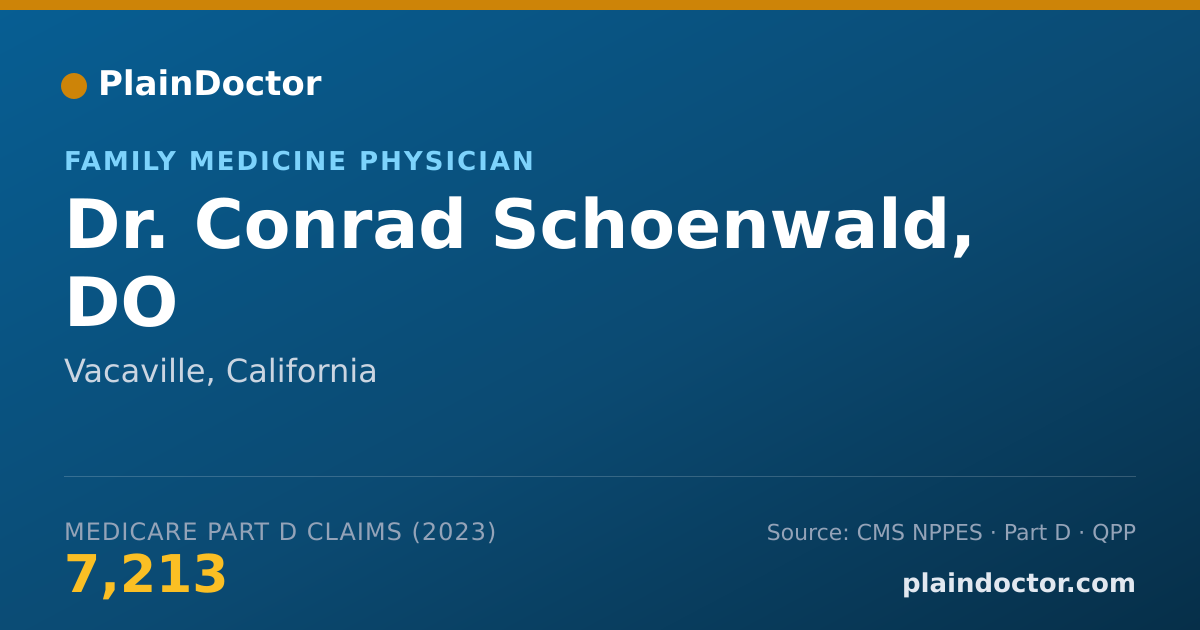 Shareable card for Conrad Schoenwald, DO - Family Medicine Physician, Vacaville, CA