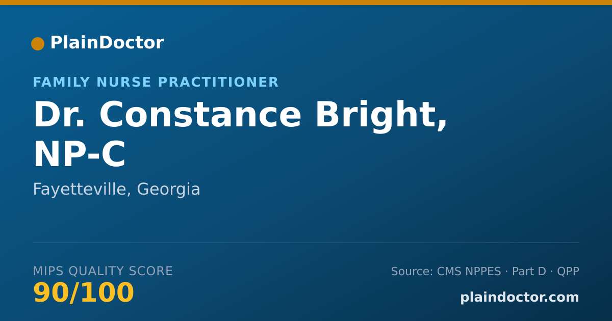 Shareable card for Constance Bright, NP-C - Family Nurse Practitioner, Fayetteville, GA