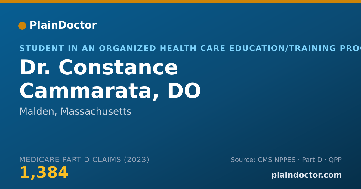 Shareable card for Constance Cammarata, DO - Student in an Organized Health Care Education/Training Program, Malden, MA