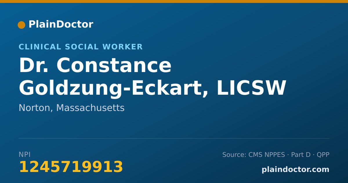 Shareable card for Constance Goldzung-Eckart, LICSW - Clinical Social Worker, Norton, MA