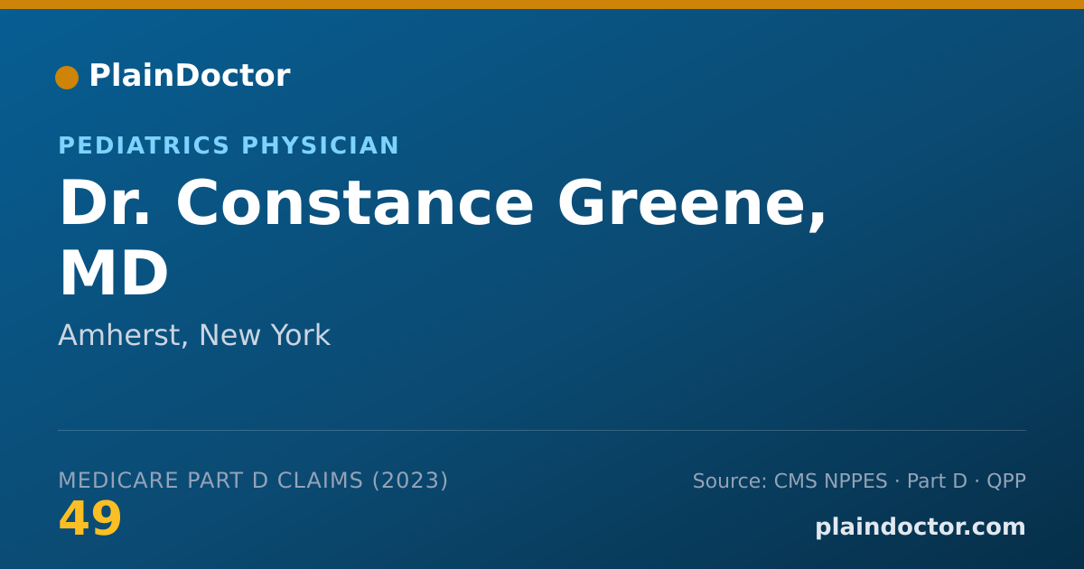 Shareable card for Constance Greene, MD - Pediatrics Physician, Amherst, NY
