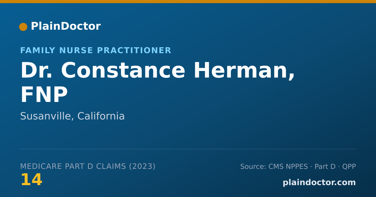 Shareable card for Constance Herman, FNP - Family Nurse Practitioner, Susanville, CA