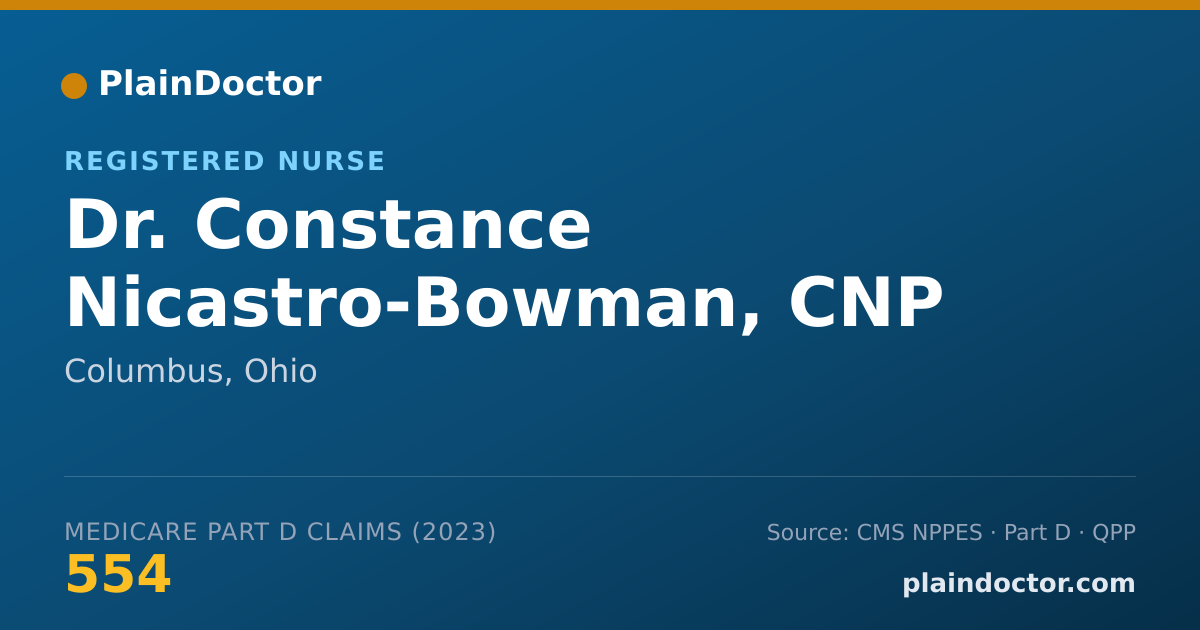 Shareable card for Constance Nicastro-Bowman, CNP - Registered Nurse, Columbus, OH