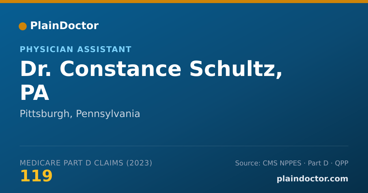 Shareable card for Constance Schultz, PA - Physician Assistant, Pittsburgh, PA