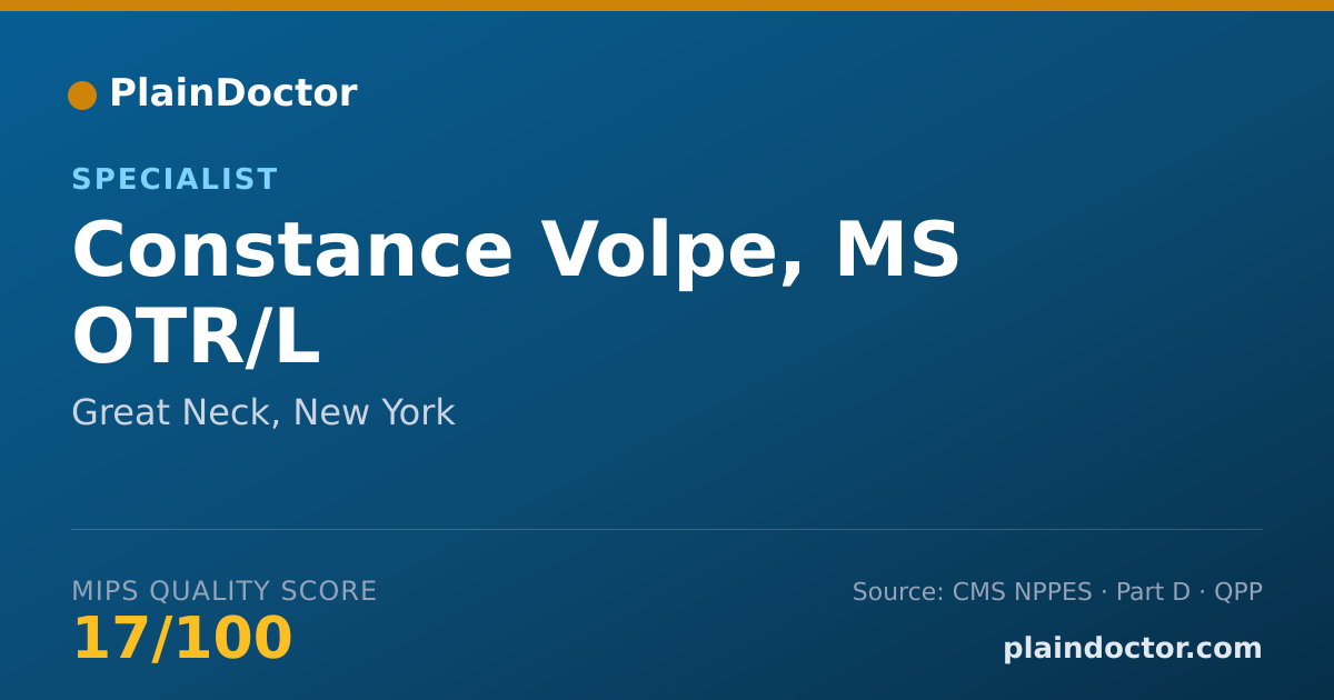 Shareable card for Constance Volpe, MS OTR/L - Specialist, Great Neck, NY