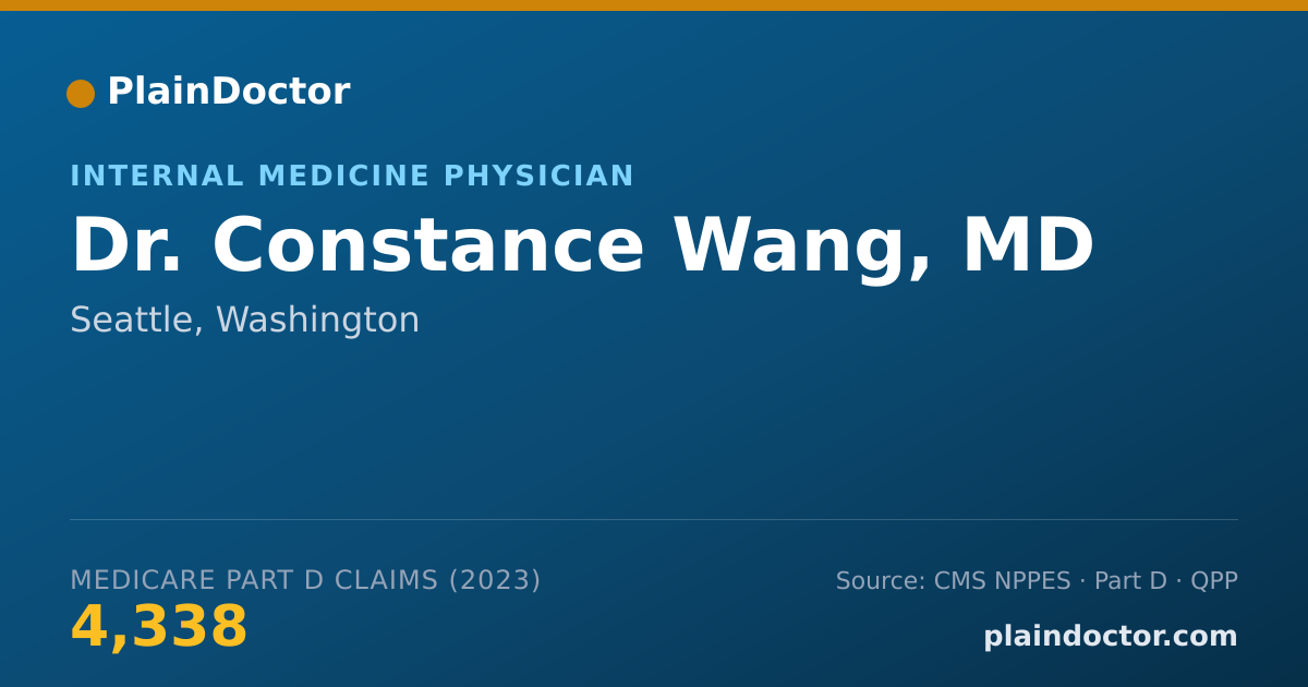 Shareable card for Constance Wang, MD - Internal Medicine Physician, Seattle, WA