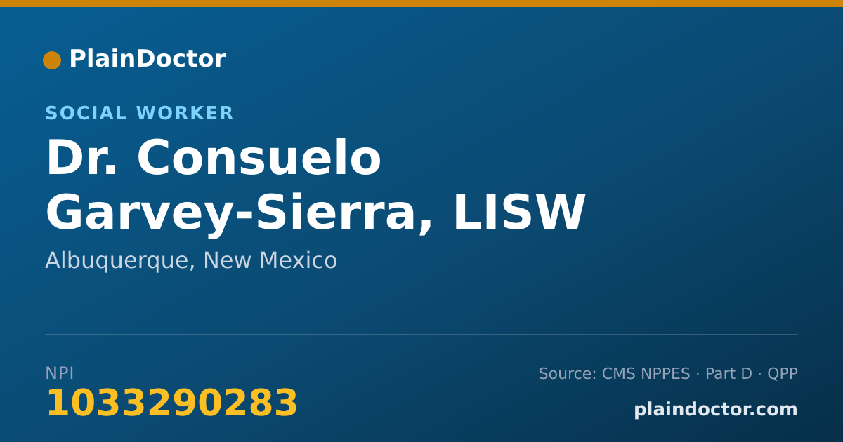 Shareable card for Consuelo Garvey-Sierra, LISW - Social Worker, Albuquerque, NM