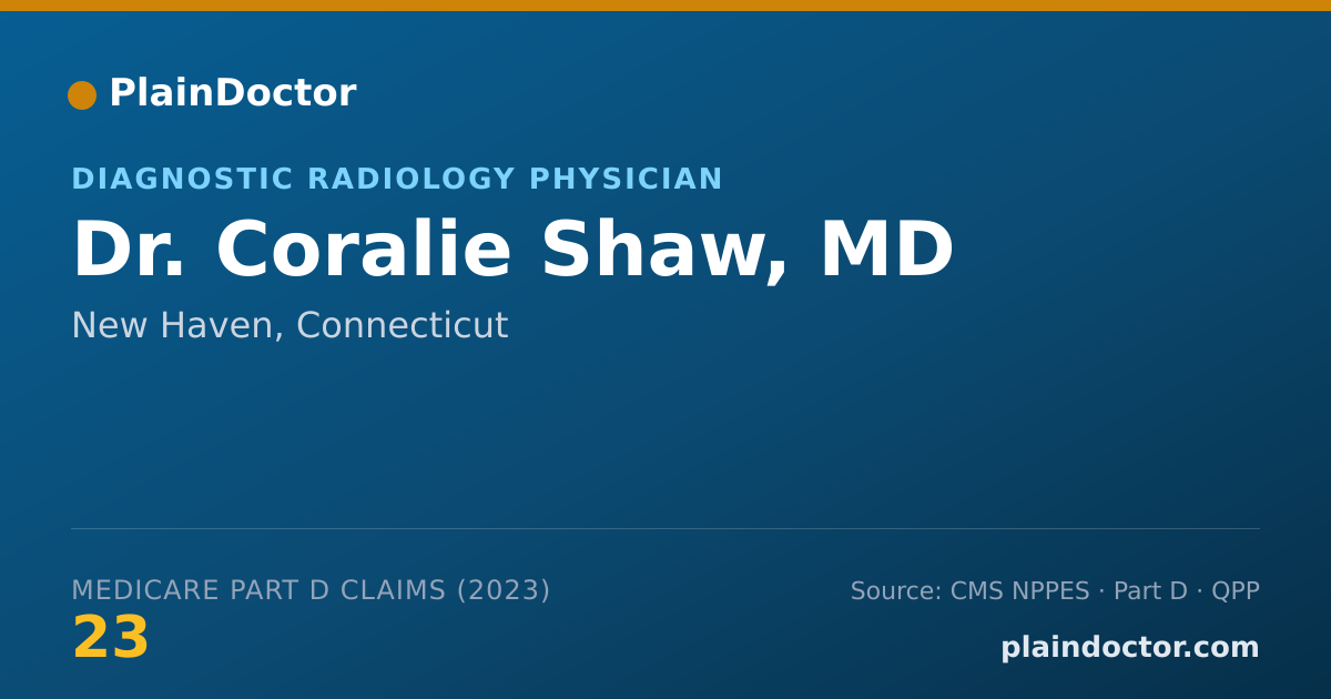Shareable card for Coralie Shaw, MD - Diagnostic Radiology Physician, New Haven, CT