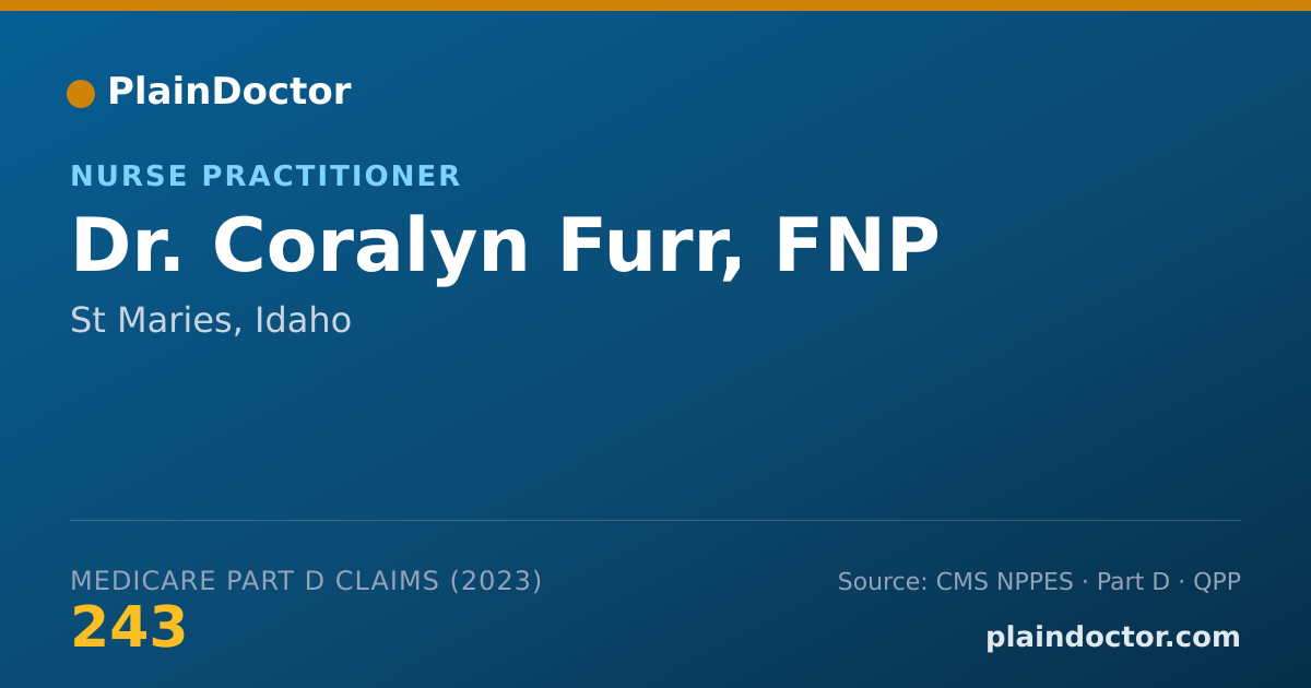 Shareable card for Coralyn Furr, FNP - Nurse Practitioner, St Maries, ID