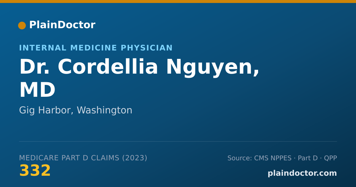 Shareable card for Cordellia Nguyen, MD - Internal Medicine Physician, Gig Harbor, WA