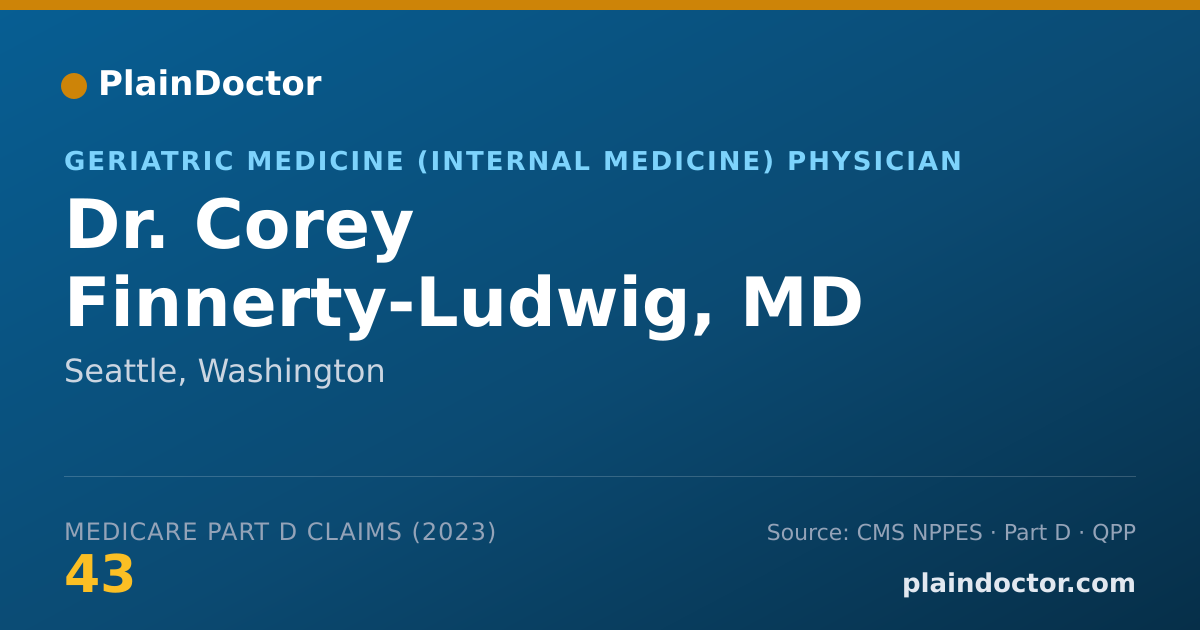 Shareable card for Corey Finnerty-Ludwig, MD - Geriatric Medicine (Internal Medicine) Physician, Seattle, WA