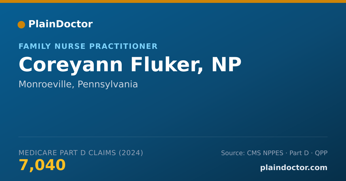 Shareable card for Coreyann Fluker, NP - Family Nurse Practitioner, Monroeville, PA