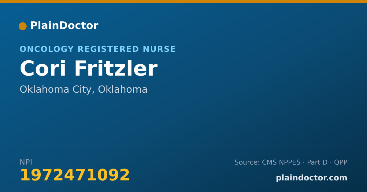Shareable card for Cori Fritzler - Oncology Registered Nurse, Oklahoma City, OK