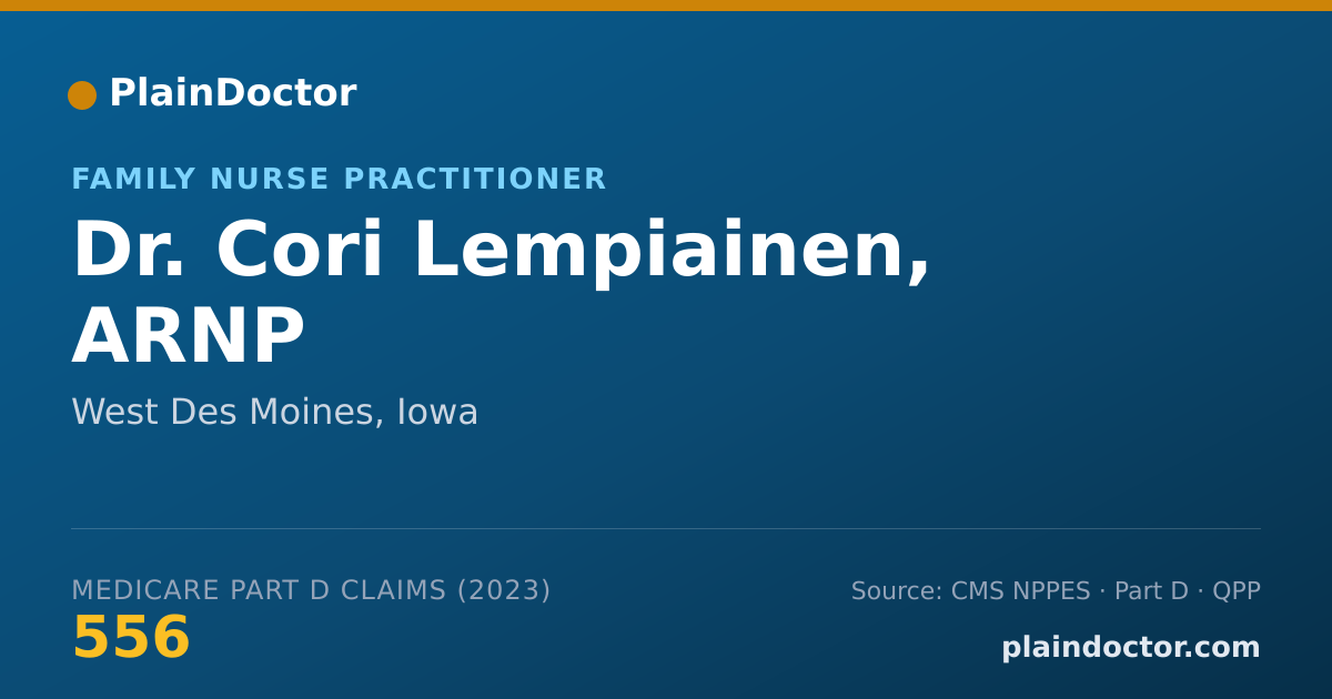 Shareable card for Cori Lempiainen, ARNP - Family Nurse Practitioner, West Des Moines, IA