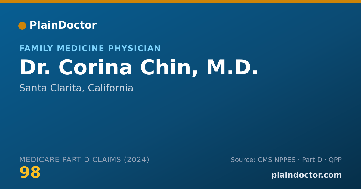 Shareable card for Corina Chin, M.D. - Family Medicine Physician, Santa Clarita, CA