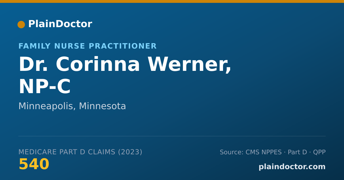 Shareable card for Corinna Werner, NP-C - Family Nurse Practitioner, Minneapolis, MN
