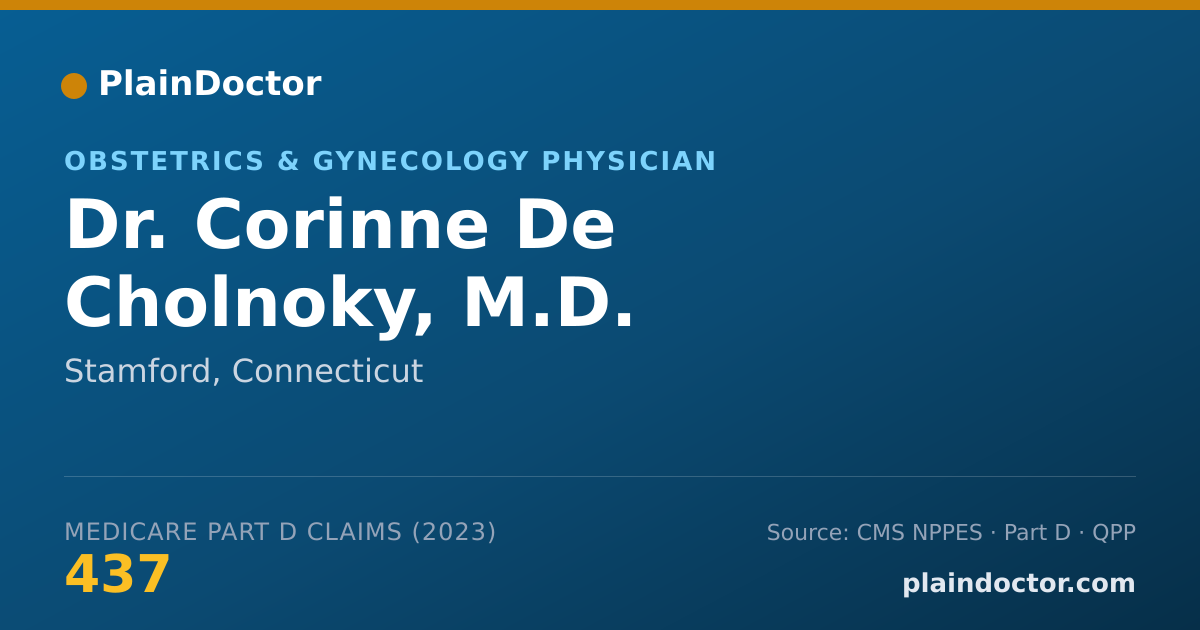 Shareable card for Corinne De Cholnoky, M.D. - Obstetrics & Gynecology Physician, Stamford, CT
