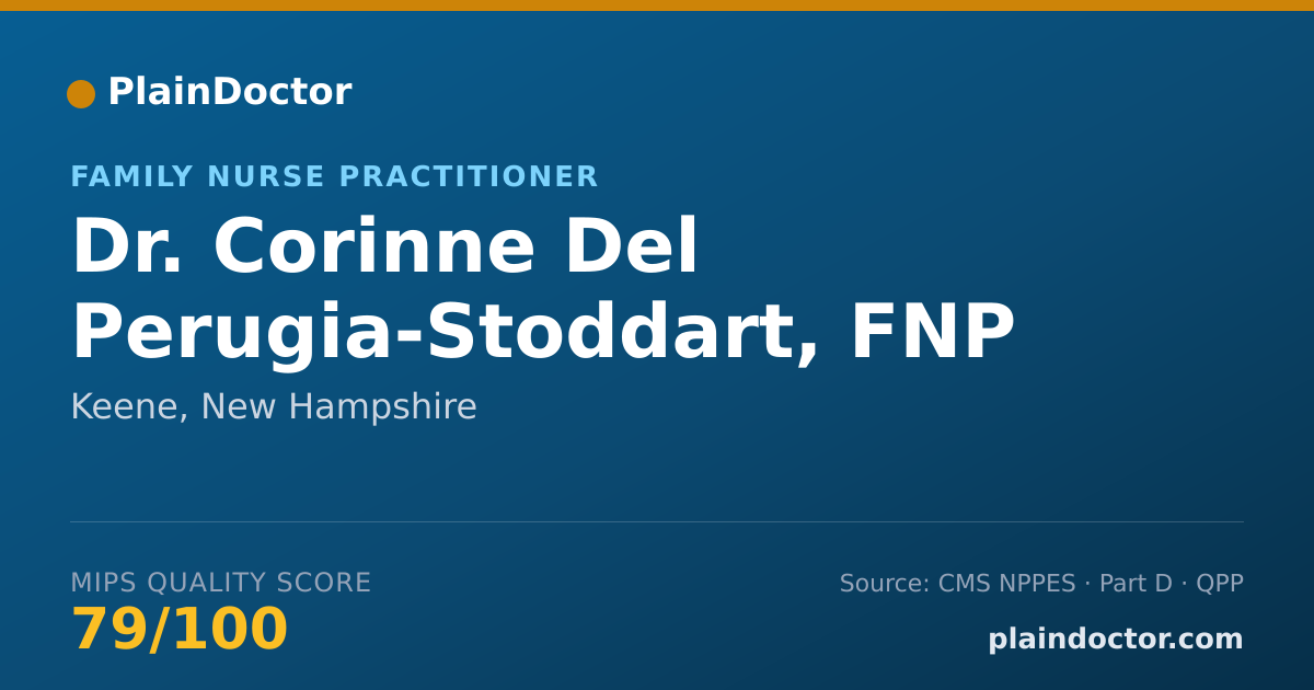 Shareable card for Corinne Del Perugia-Stoddart, FNP - Family Nurse Practitioner, Keene, NH