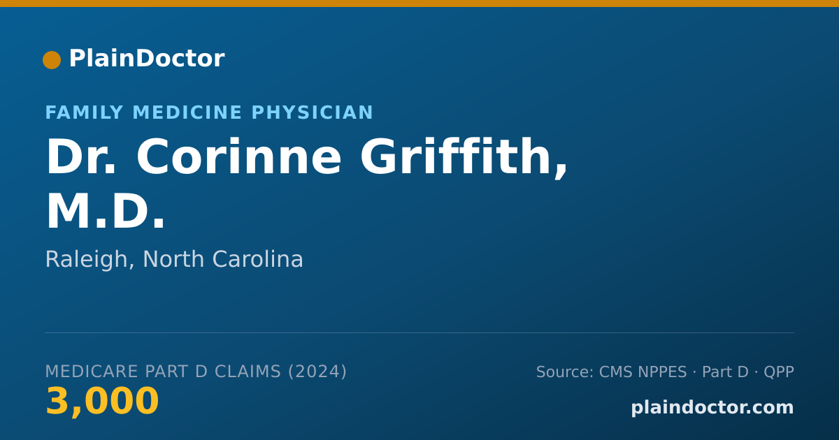 Shareable card for Corinne Griffith, M.D. - Family Medicine Physician, Raleigh, NC