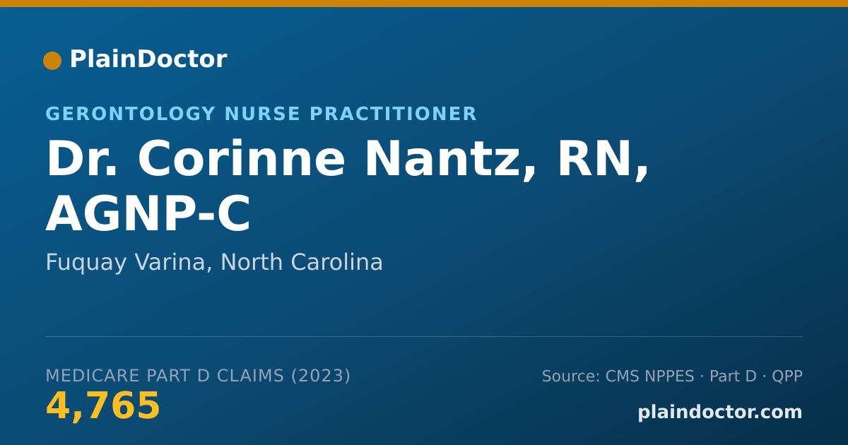 Shareable card for Corinne Nantz, RN, AGNP-C - Gerontology Nurse Practitioner, Fuquay Varina, NC